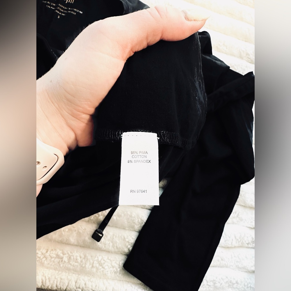 J JILL Pure Jill Long Sleeve, Black T Shirt, Size Small S - Picture 7 of 9